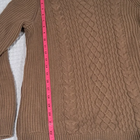 Tommy Hilfiger Beige Cable Knit Sweater For Women - Picture 2 of 13